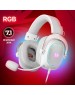 REDRAGON Гарнитура игровая Zeus X, для компьютера и игровых консолей, мониторные, проводные, белый [70800]