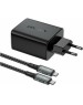 ACEFAST Сетевое зарядное устройство A17 65W GaN multi-function HUB charger set EU с кабелем USB-C - USB-C. Цвет: черный