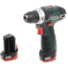 Дрель METABO Дрель-шуруповерт PowerMaxx BS, 2Ач, с двумя аккумуляторами [600079550]