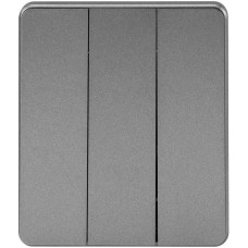 KRANZ Выключатель ROUND 3 кл 10А с/у титан