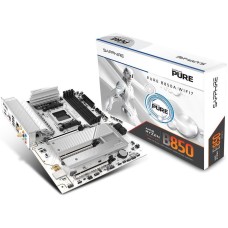 Материнская плата SAPPHIRE Материнская плата B850A PURE WIFI7 B850, AM5, 4*DDR5, 3*PCIEx16, 3*M.2, 2*TypeC, 3*USB3.2Gen2, 2*USB3.2Gen1, 6*USB2.0, 4*SATA3.0, 2.5G, DP, HDMI, ATX, RTL
