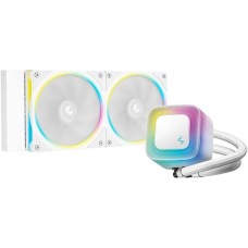 DEEPCOOL Система водяного охлаждения LE240 Pro, 4-pin, ARGB, 120мм, белый, retail [r-le240pro-whammc-g-1]