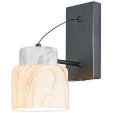 ESCADA Настенный светильник 1173/1A E27*60W Black/Marble white