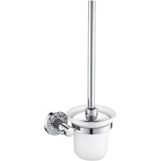 GFmark - Ёрш для унитаза стеклянный, с креплением к стене, с БЕЛОЙ МОЗАИКОЙ 3205