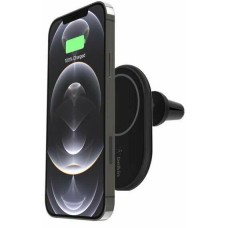 Автомобильное зарядное устройство BELKIN Автомобильное беспроводное зарядное устройство BoostCharge Magnectic 10W Car Charger с кабелем USB-C-USB-C и адаптером питания в прикуриватель мощностью 20 Вт. Цвет: черный