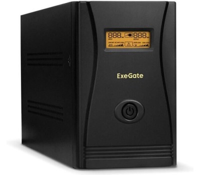 ИБП EXEGATE (212519) POWER SMART ULB-1000 LCD (1000VA/2 евророзетки/2 розетки IEC320/USB)
