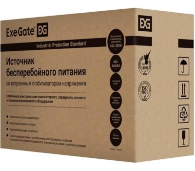 ИБП EXEGATE (212519) POWER SMART ULB-1000 LCD (1000VA/2 евророзетки/2 розетки IEC320/USB)
