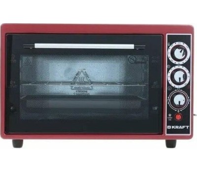 Мини печь KRAFT KF-MO 3800 R красная