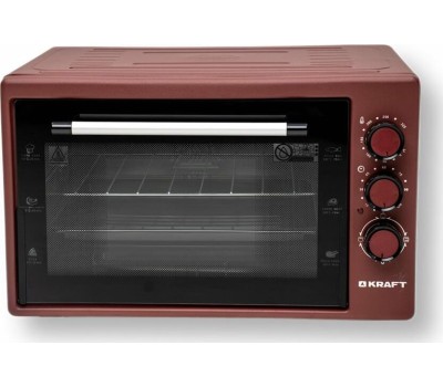 Мини печь KRAFT KF-MO 3800 R красная