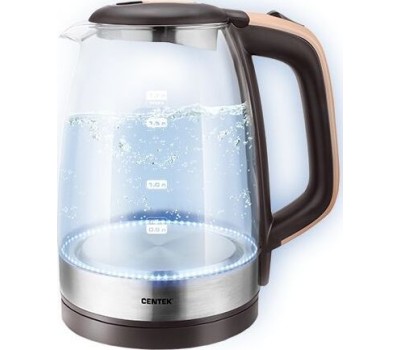 Чайник электрический CENTEK CT-0065 Beige (1,7л. стекло)