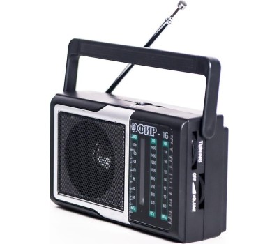Радиоприёмник ЭФИР-16 УКВ 88-108МГц, СВ 530-1600КГц, КВ, 2*AA, акб 500mAч