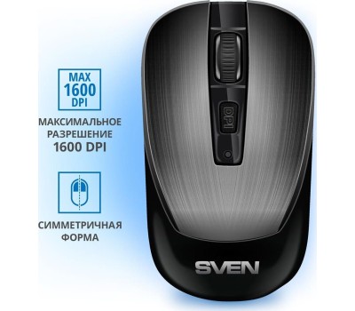 Мышь SVEN RX-380W серый металик