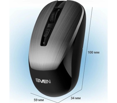 Мышь SVEN RX-380W серый металик