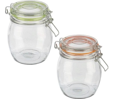Стеклянная банка MALLONY Банка стеклянная BRAVO, объем 1000 мл, с бугельным замком (007252)