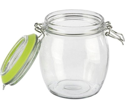 Стеклянная банка MALLONY Банка стеклянная BRAVO, объем 1000 мл, с бугельным замком (007252)