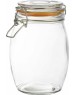 Стеклянная банка MALLONY Банка стеклянная BRAVO, объем 1000 мл, с бугельным замком (007252)