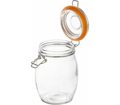 Стеклянная банка MALLONY Банка стеклянная BRAVO, объем 1000 мл, с бугельным замком (007252)