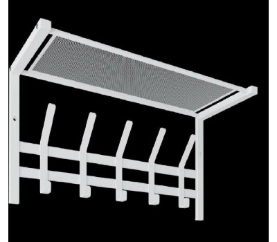 Вешалка настенная ЗМИ Торонто 21 с полкой белая ВСПТ21