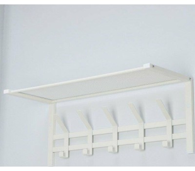 Вешалка настенная ЗМИ Торонто 21 с полкой белая ВСПТ21