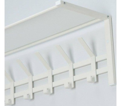 Вешалка настенная ЗМИ Торонто 21 с полкой белая ВСПТ21