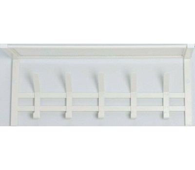 Вешалка настенная ЗМИ Торонто 21 с полкой белая ВСПТ21