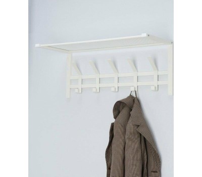 Вешалка настенная ЗМИ Торонто 21 с полкой белая ВСПТ21