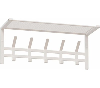 Вешалка настенная ЗМИ Торонто 21 с полкой белая ВСПТ21