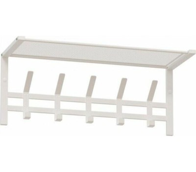 Вешалка настенная ЗМИ Торонто 21 с полкой белая ВСПТ21