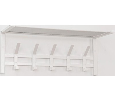 Вешалка настенная ЗМИ Торонто 21 с полкой белая ВСПТ21