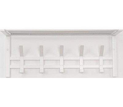 Вешалка настенная ЗМИ Торонто 21 с полкой белая ВСПТ21