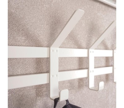 Вешалка настенная ЗМИ Торонто 21 с полкой белая ВСПТ21