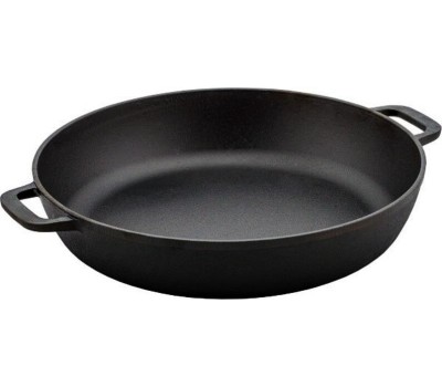 Жаровня ГАРДАРИКА 1834-3 чугунная с двумя ручками с чугунной крышкой д.340