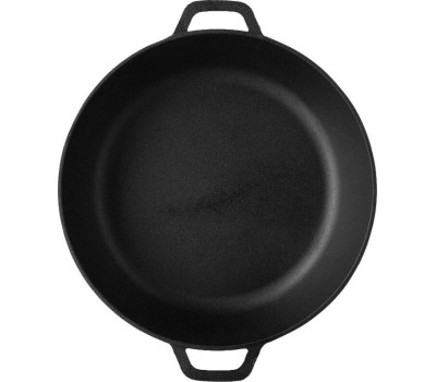 Жаровня ГАРДАРИКА 1834-3 чугунная с двумя ручками с чугунной крышкой д.340