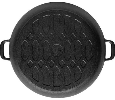 Жаровня ГАРДАРИКА 1834-3 чугунная с двумя ручками с чугунной крышкой д.340