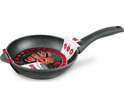 Сковорода НЕВА МЕТАЛЛ ПОСУДА 18118у а/пр литая 18см Черный гранит