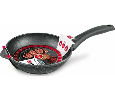 Сковорода НЕВА МЕТАЛЛ ПОСУДА 18118у а/пр литая 18см Черный гранит