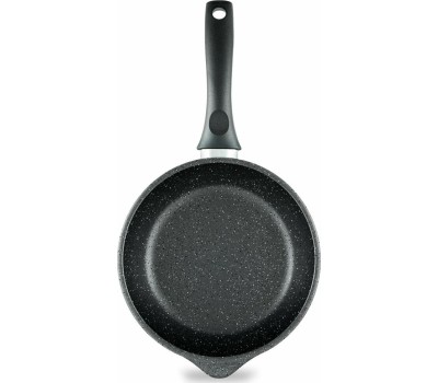 Сковорода НЕВА МЕТАЛЛ ПОСУДА 18118у а/пр литая 18см Черный гранит