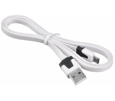 BURO Кабель BHP MICROUSB 1M FLAT USB (m)-micro (m) 1м белый плоский