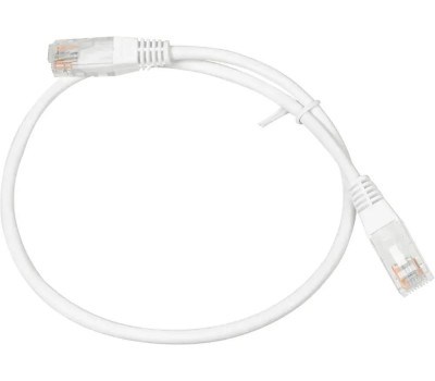 LANMASTER Патч-корд TWT-45-45-0.5-WH UTP RJ-45 вил.-вилка кат.5E 0.5м белый ПВХ (уп.:1шт)