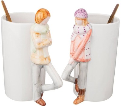 Набор кружек LEFARD 149-657 ВЛЮБЛЕННЫЕ с ложками 450мл (2 предмета)