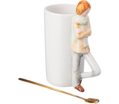 Набор кружек LEFARD 149-657 ВЛЮБЛЕННЫЕ с ложками 450мл (2 предмета)