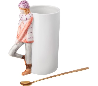 Набор кружек LEFARD 149-657 ВЛЮБЛЕННЫЕ с ложками 450мл (2 предмета)