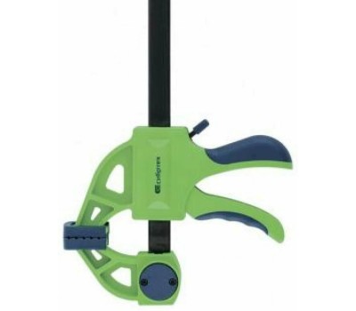 СИБРТЕХ Струбцина F-образная, быстрозажимная, 450 х 70 х 660 мм, пластиковый корпус, фиксатор, двухкомпонентная рукоятка 20566