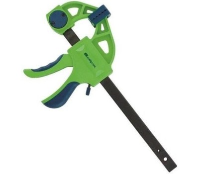 СИБРТЕХ Струбцина F-образная, быстрозажимная, 450 х 70 х 660 мм, пластиковый корпус, фиксатор, двухкомпонентная рукоятка 20566