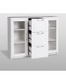 Корпусная мебель ГУД ЛАКК 2.02.03.380.1 СИРИУС тумба 2 двери со стеклом и 3 ящика 117х95 белая RU (2 пак.)