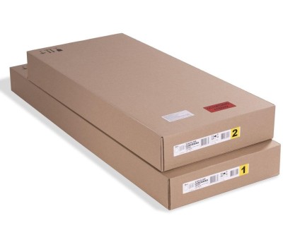 Корпусная мебель ГУД ЛАКК 2.02.03.380.1 СИРИУС тумба 2 двери со стеклом и 3 ящика 117х95 белая RU (2 пак.)