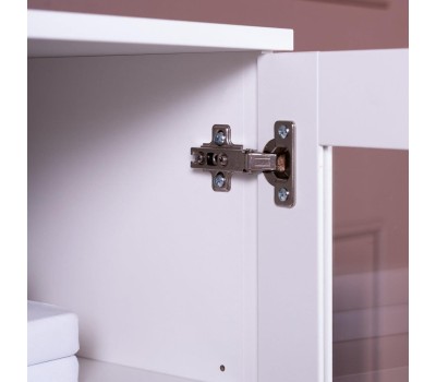 Корпусная мебель ГУД ЛАКК 2.02.03.380.1 СИРИУС тумба 2 двери со стеклом и 3 ящика 117х95 белая RU (2 пак.)