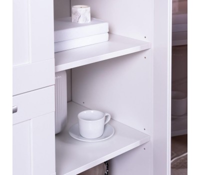 Корпусная мебель ГУД ЛАКК 2.02.03.380.1 СИРИУС тумба 2 двери со стеклом и 3 ящика 117х95 белая RU (2 пак.)