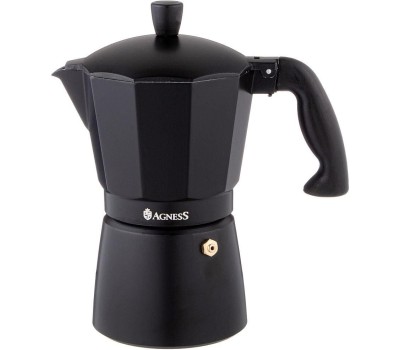 Кофеварка гейзерная AGNESS 944-011 BONJOUR на 6 чашек 300мл