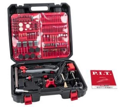 Гравер электрический P.I.T. Гравер электрич. PMG200-С1 МАСТЕР (150Вт, борм.12В,ц.2,4/3,5мм,ск.10-33тыс.об/мин,350 предм.)